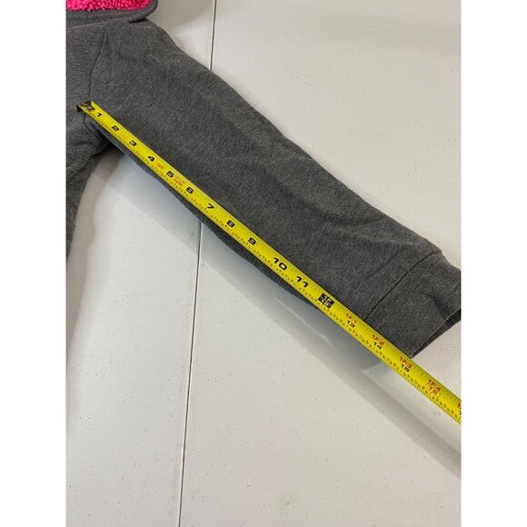 Puma Girls Gray Hoodie With Pink Logo & Sherpa Lining M (10-12) - Picture 9 of 14
